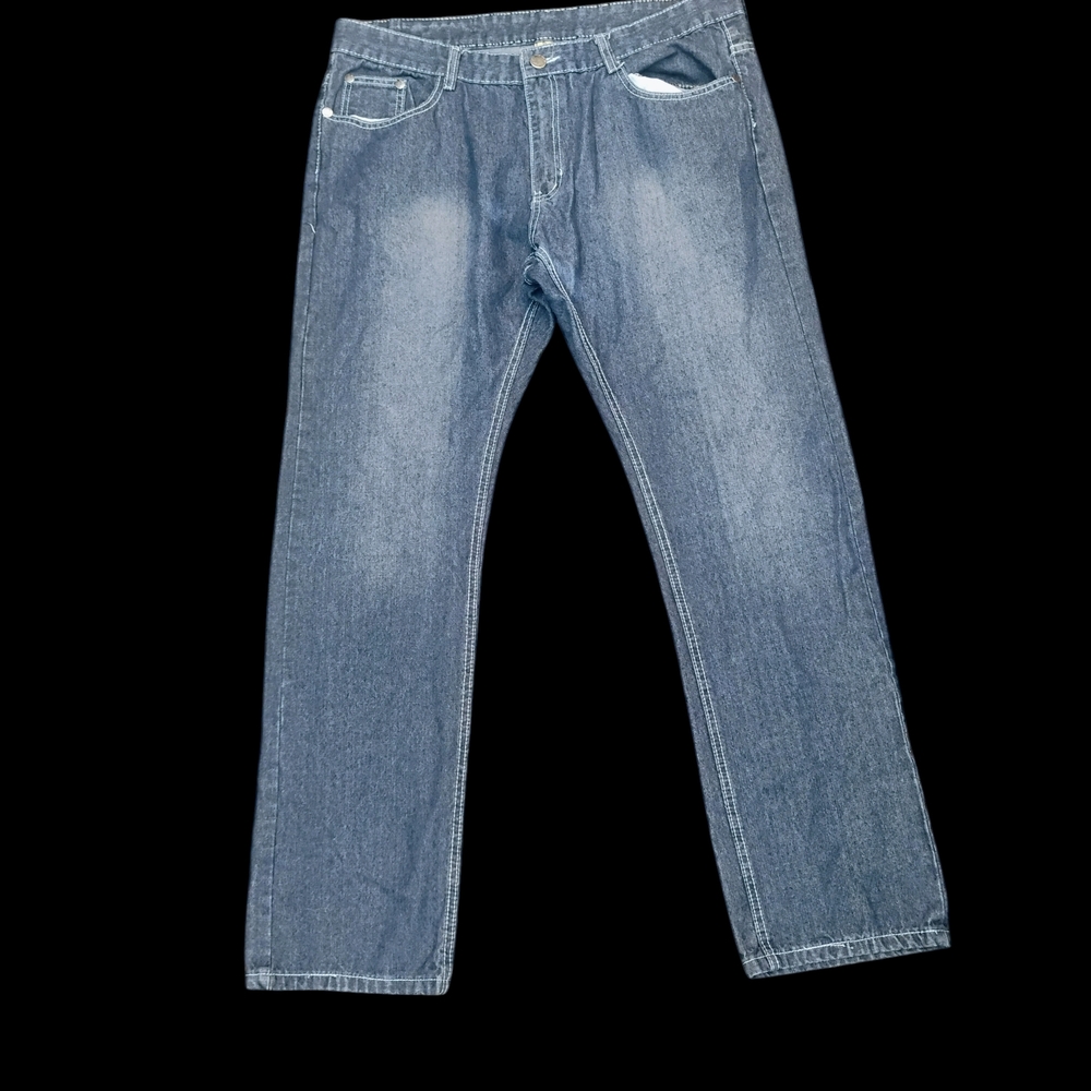 Vtg Indigo 30 Jeans Mens 40x34  Blue  Baggy Hip Hop Streetwear Athletic Casual